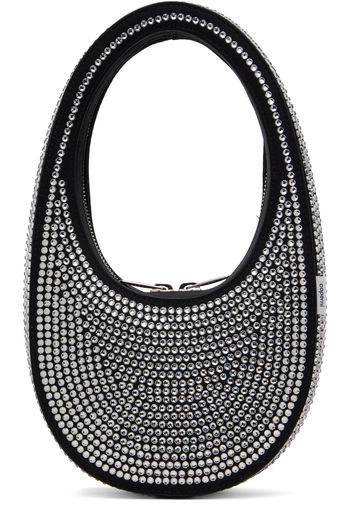 Coperni Black Crystal Embellished Mini Swipe Bag