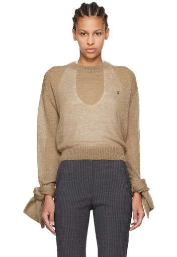 Coperni Brown Knotted Sleeve Sweater