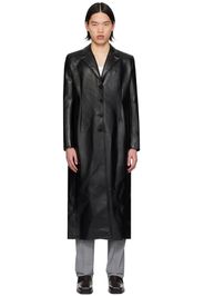 Coperni Black Button Faux-Leather Coat