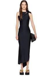 Coperni Black Flower Maxi Dress