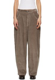 Cordera Gray Corduroy Baggy Trousers