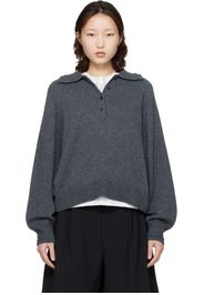 Cordera Gray Merino Wool Polo