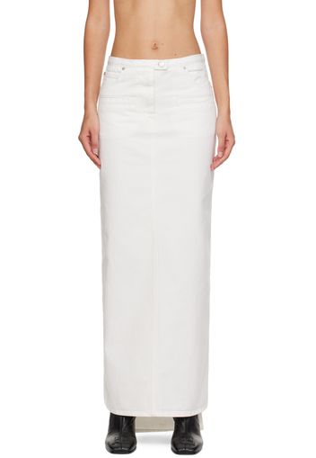 Courrèges White Seven-Pocket Denim Maxi Skirt