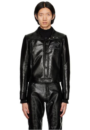 Courrèges Black Crinkled Jacket