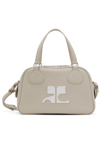 Courrèges Gray Reedition Leather Bowling Bag