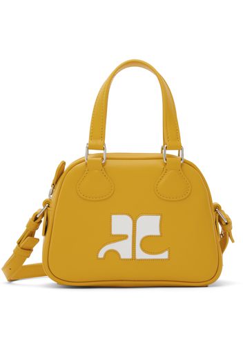 Courrèges Yellow Mini Leather Bowling Bag