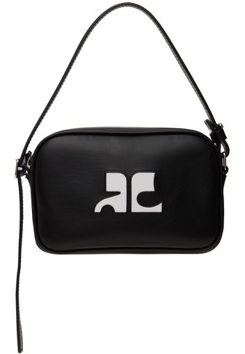 Courrèges Black Slim Leather Camera Bag