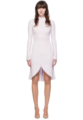 Courrèges Purple Mock Neck Midi Dress