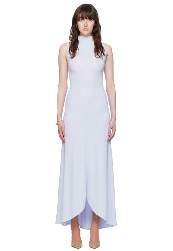 Courrèges Blue Mock Neck Maxi Dress