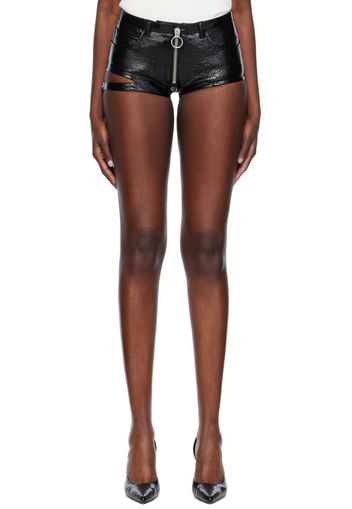 Courrèges Black Pin-Buckle Shorts