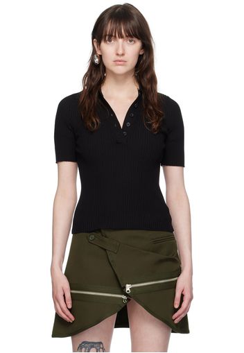 Courrèges Black Signature Polo