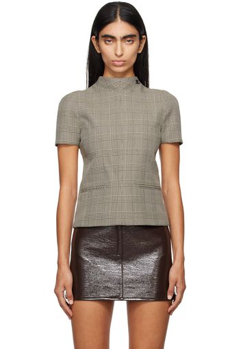 Courrèges Brown High Collar Top