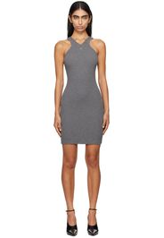 Courrèges Gray Criss Cross 90's Minidress