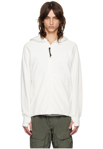 C.P. Company White Goggle Hoodie