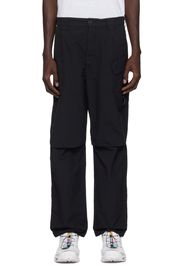 C.P. Company Black Flatt Nylon Loose Utility Cargo Pants