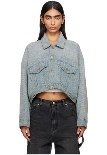 DARKPARK Blue Gigi Bouclé Cropped Jacket