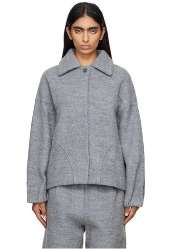 Deiji Studios Gray Boiled Wool Coat