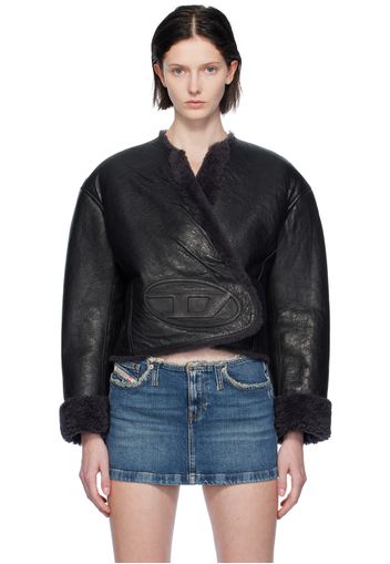 Diesel Black L-Shear Leather Jacket