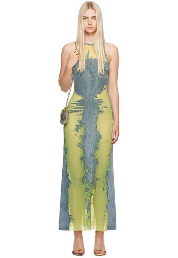 Diesel Blue & Yellow M-Magias Maxi Dress