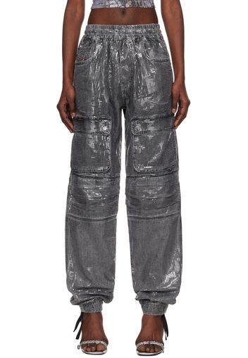 Diesel Gray D-Mirt 0pgac Denim Cargo Pants