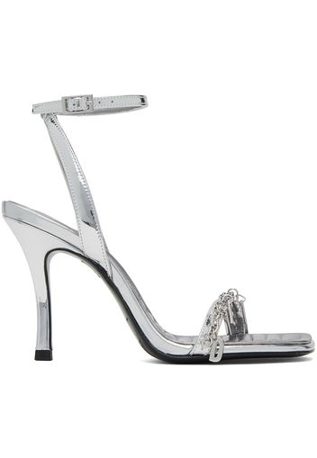 Diesel Silver D-Vina Sdl Heeled Sandals