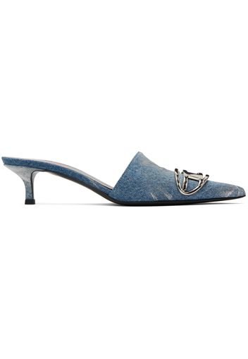 Diesel Blue D-Venus Kittie Denim Mules