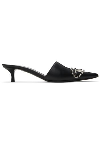 Diesel Black D-Venus Kittie B Mules