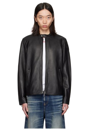 Diesel Black L-Carver Leather Jacket