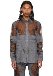 Diesel Gray D-Simply-Over-Fsd Denim Shirt