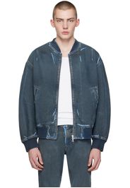 Diesel Blue & Black D-Vinz-S Denim Bomber Jacket