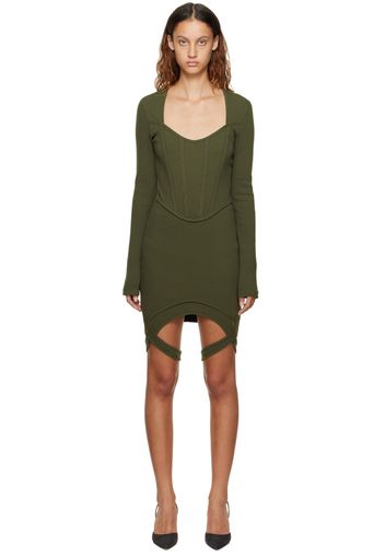 Dion Lee Green Fin Corset Minidress