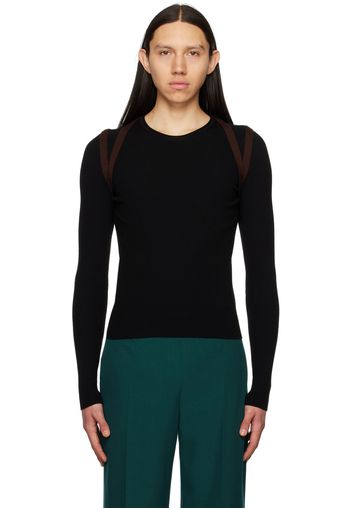 Dion Lee Black Harness Long Sleeve T-Shirt