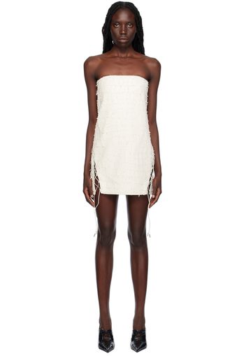 Dion Lee White Snake Etched Leather Minidress