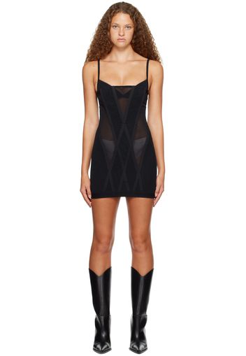 Dion Lee Black Oblique Minidress