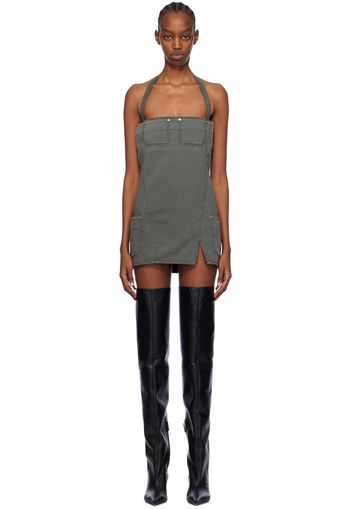 Dion Lee Gray Apron Minidress