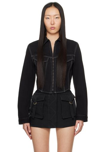 Dion Lee Black Corset Denim Jacket