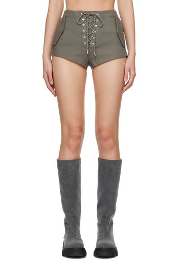 Dion Lee Khaki Hiking Parachute Shorts