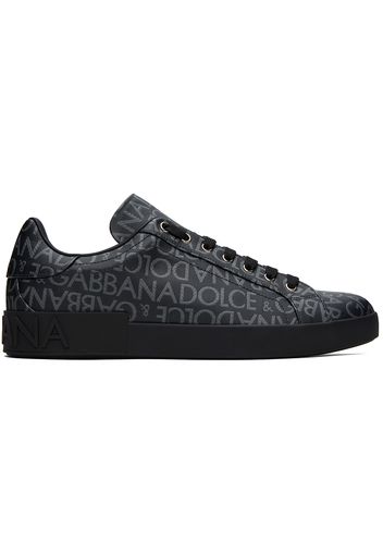 Dolce & Gabbana Black Portofino Sneakers