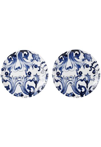 Dolce & Gabbana White & Navy Mediterraneo Dinner Plate Set