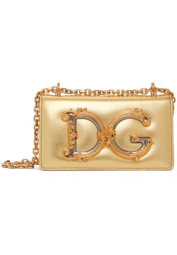 Dolce & Gabbana Gold Calfskin Phone Bag