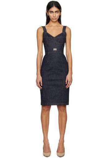 Dolce & Gabbana Indigo Cumber Evlox Denim Minidress