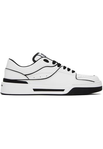 Dolce & Gabbana White & Black New Roma Sneakers