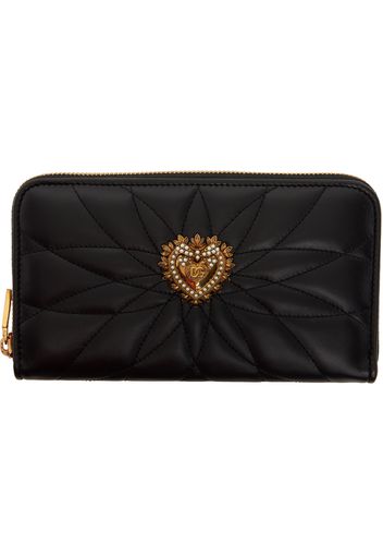 Dolce&Gabbana Black Zip-Around Devotion Wallet