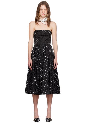 Dolce&Gabbana Black Polka Dot Midi Dress