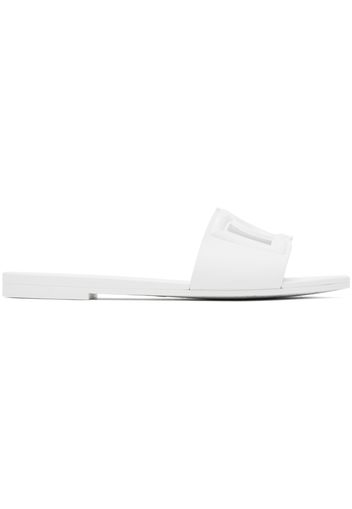 Dolce&Gabbana White Rubber Beachwear Pool Slides