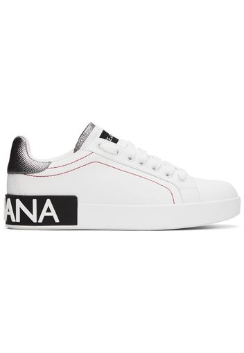 Dolce&Gabbana White Calfskin Nappa Portofino Sneakers