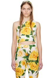 Dolce&Gabbana White & Yellow Floral Top