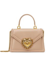 Dolce&Gabbana Beige Small Satin Devotion Bag