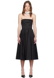 Dolce&Gabbana Black Polka Dot Midi Dress