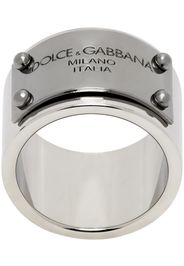 Dolce&Gabbana Silver Logo Tag Ring